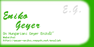 eniko geyer business card
